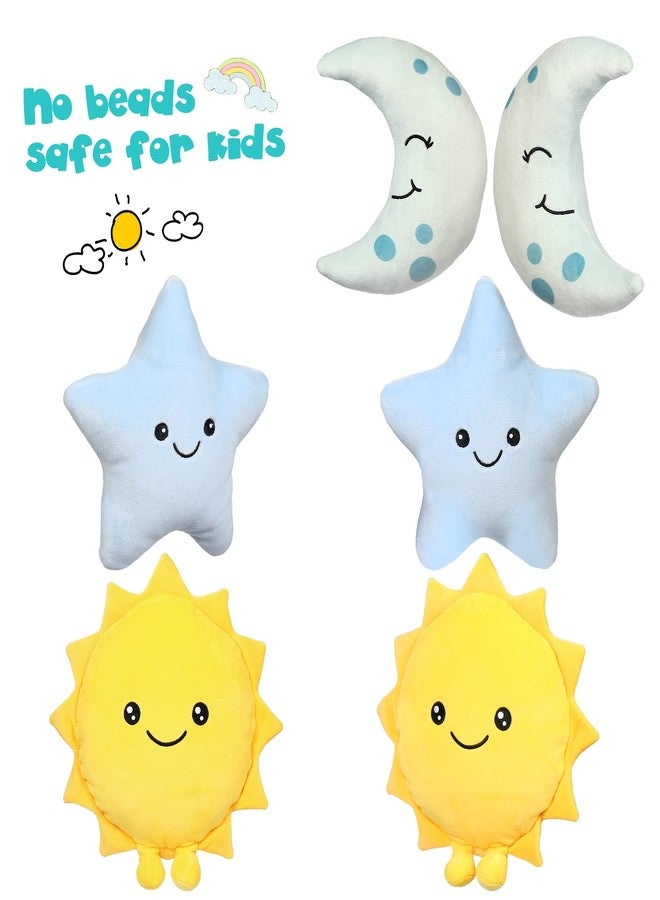 BenBen Sun Plush Toy 12 inch, Set of 3, 7 inch Stuffed Star and Moon, Cute Plushies Gift, Kids Bedroom Decorative Toy, Easter Basket Stuffers, Fun Plush Pillow for Home Décor - Image 4